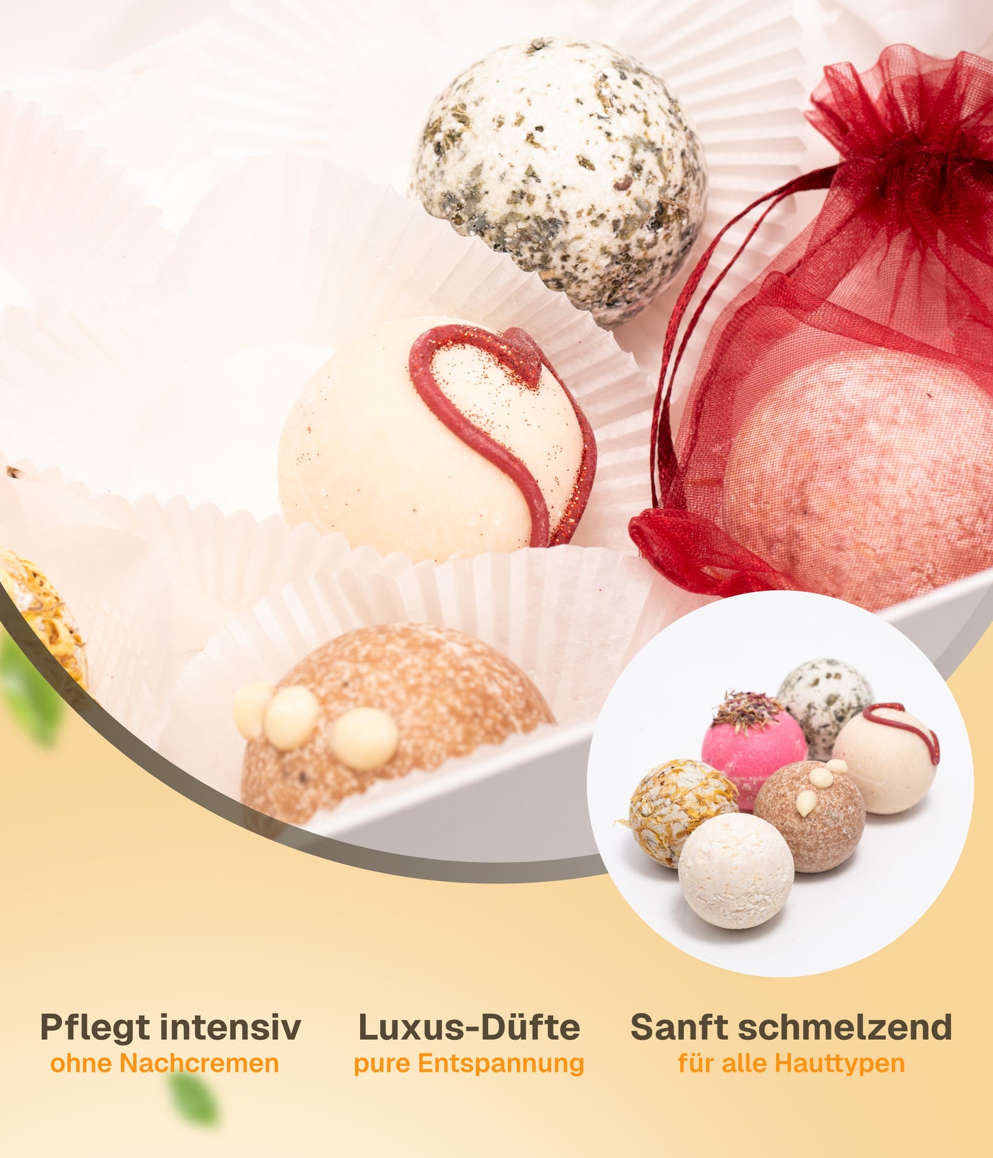 6 x Bio Organic Badetörtchen