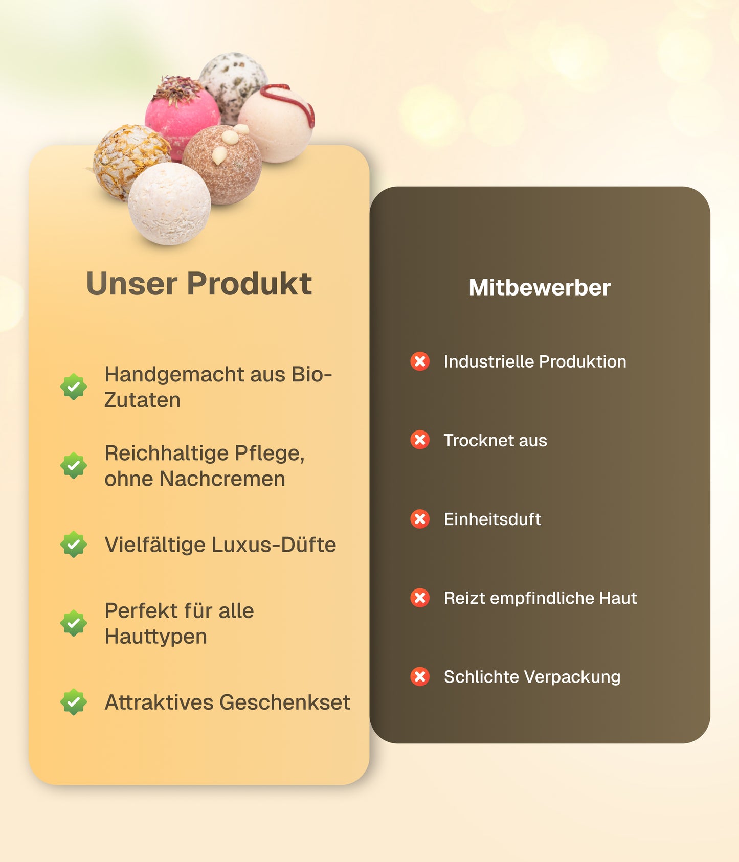 6 x Bio Organic Badetörtchen