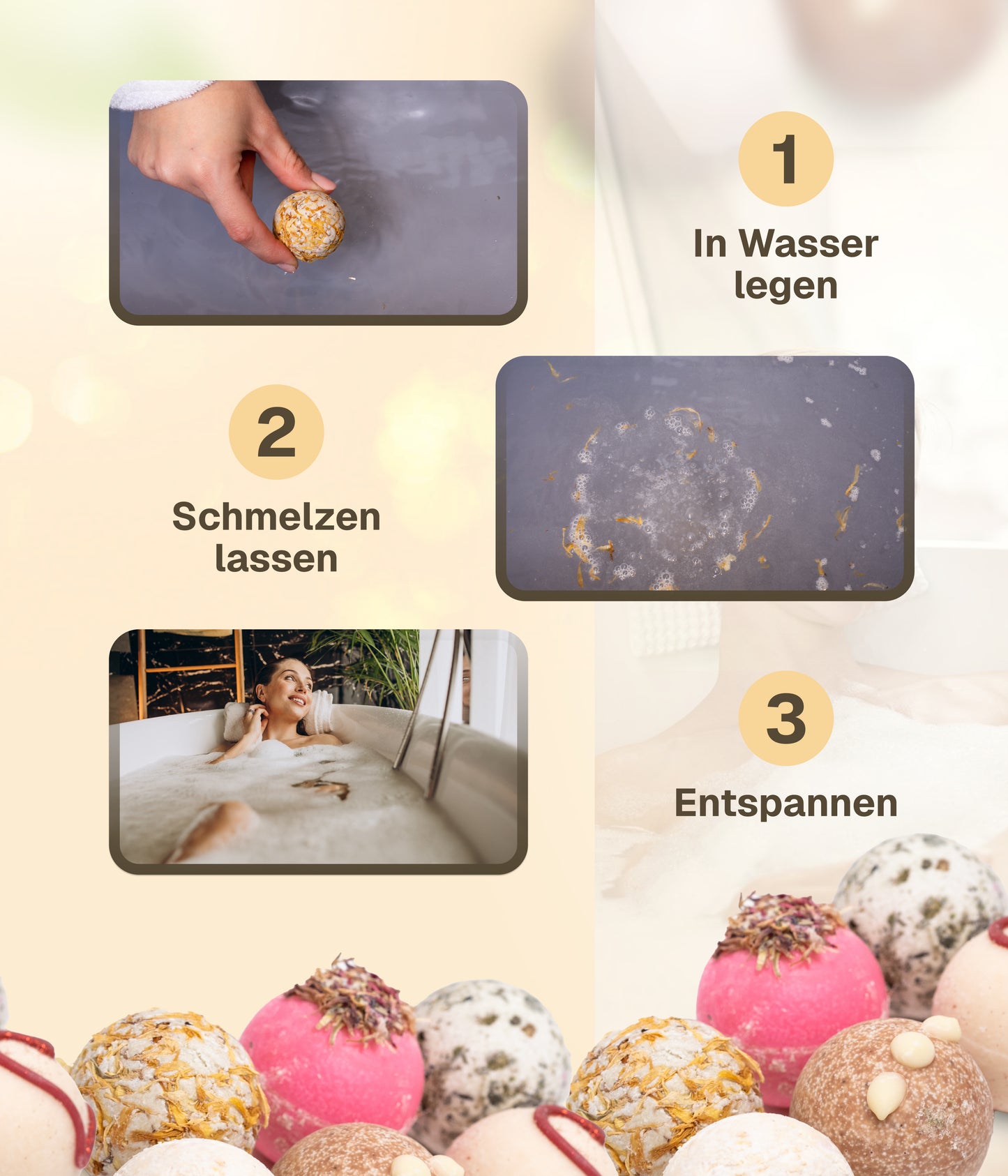 6 x Bio Organic Badetörtchen